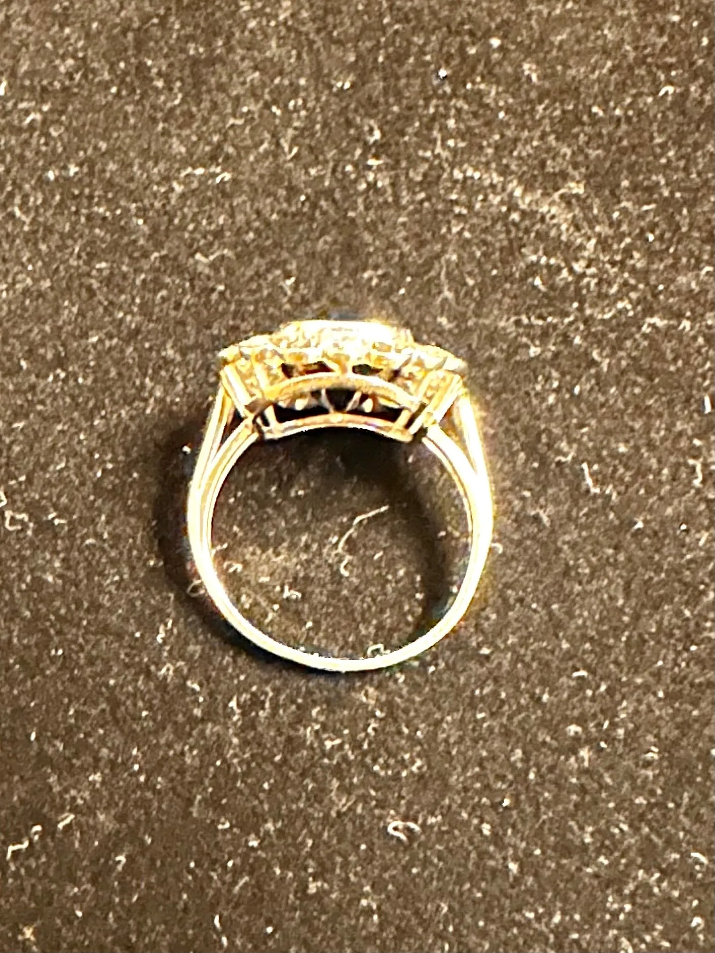 1920s Design, Antique-Style Diamond and Sapphire-Style WG Ring -$40K APR w/ CoA!