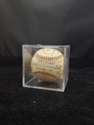1929 New York Yankees Team-Signed Baseball with Babe Ruth and Murderers' Row Headlines - $30K Appraisal Value!