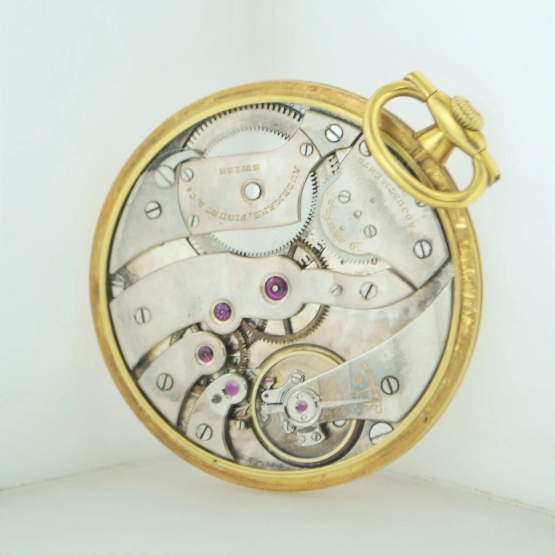 1930's Audemars Piguet Pocket Watch Ultra Thin 19J Platinum 18K YG $20K VALUE