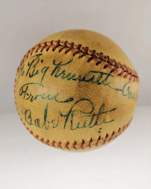 1930s Original Babe Ruth Single Signed Baseball Mint Condition w/ PSA/DNA COA- $50K VALUE
