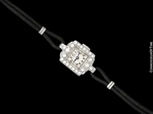 1930's Tiffany & Co. Ladies Vintage Watch - Platinum & Diamonds