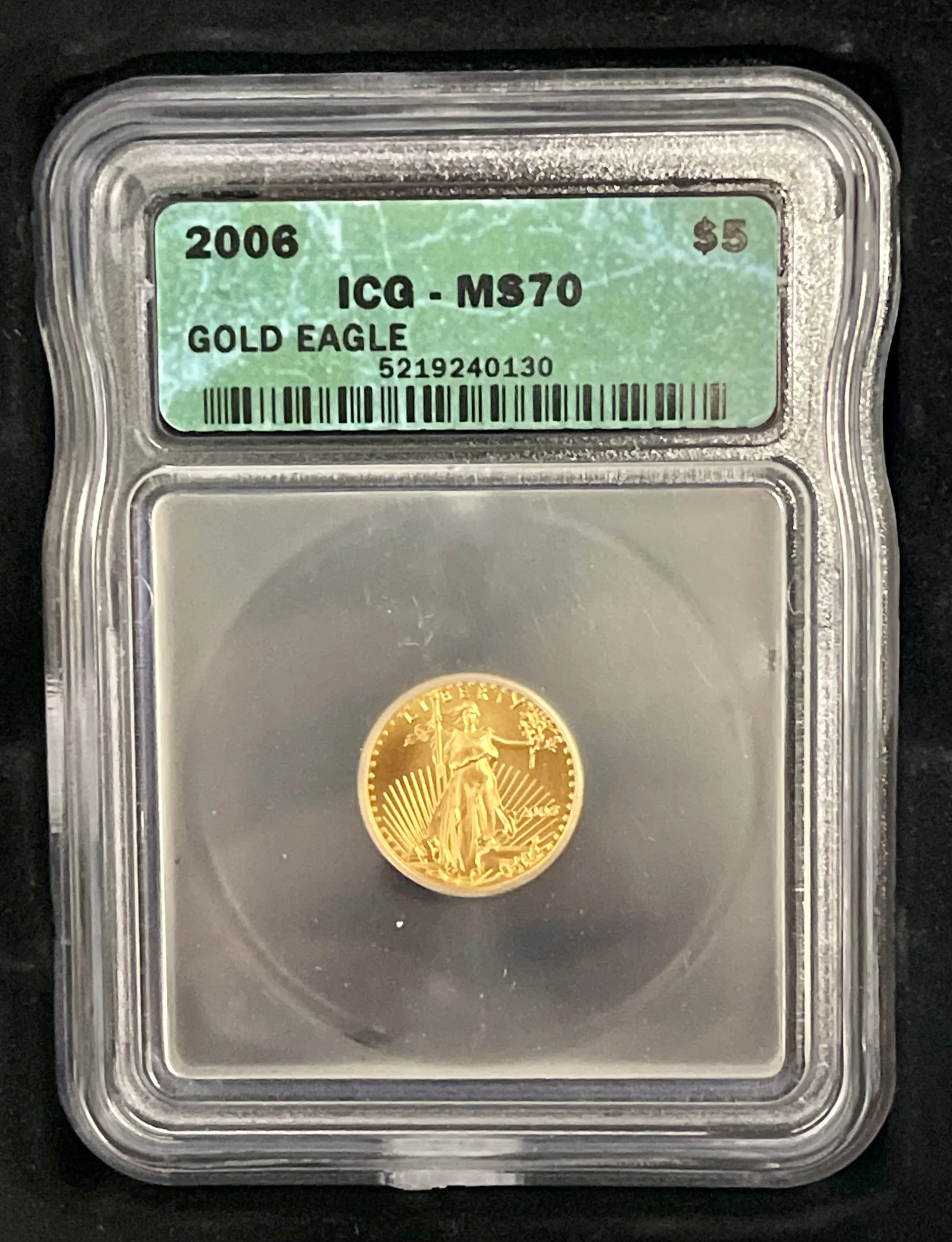 2006 ICG-MS70 4 GOLD EAGLE SET - $12K APR w/ COA