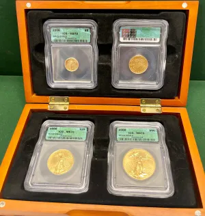2006 ICG-MS70 4 GOLD EAGLE SET - $12K APR w/ COA