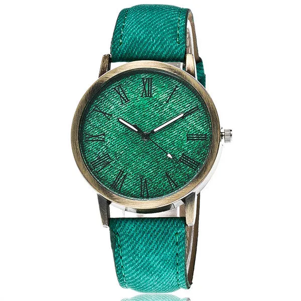 2017 New Fashion Jeans Casual Women Wristwatch Leather Strap Bracelet Watches Relogio Feminino 1507