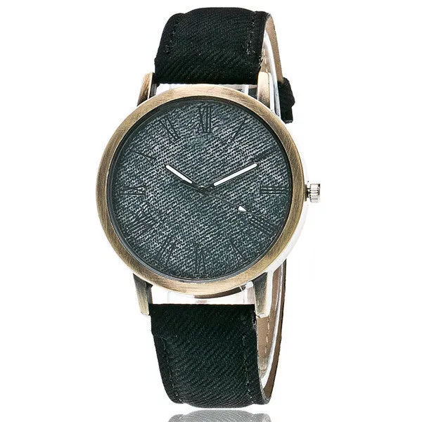 2017 New Fashion Jeans Casual Women Wristwatch Leather Strap Bracelet Watches Relogio Feminino 1507