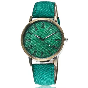 2017 New Fashion Jeans Casual Women Wristwatch Leather Strap Bracelet Watches Relogio Feminino 1507