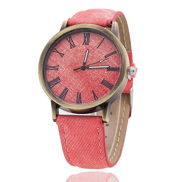 2017 New Fashion Jeans Casual Women Wristwatch Leather Strap Bracelet Watches Relogio Feminino 1507