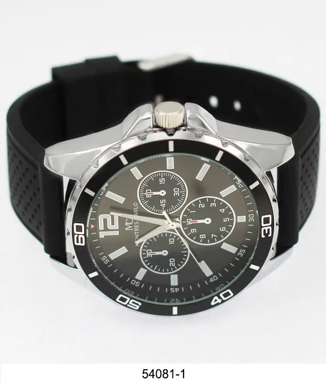 5408-Montres Carlo Silicone Band Watch