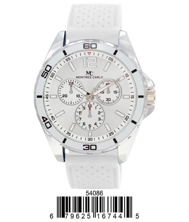 5408-Montres Carlo Silicone Band Watch