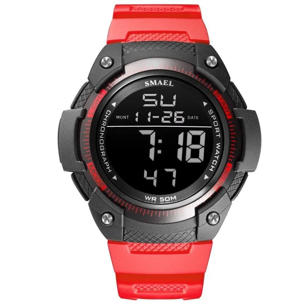 8 in 1 Waterproof Mens Led Digital Wrist Watch