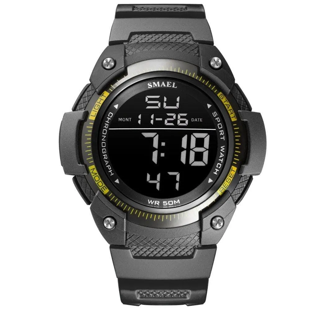 8 in 1 Waterproof Mens Led Digital Wrist Watch