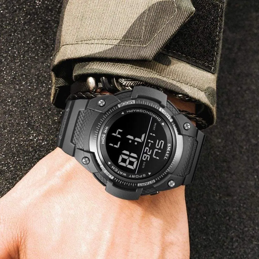 8 in 1 Waterproof Mens Led Digital Wrist Watch