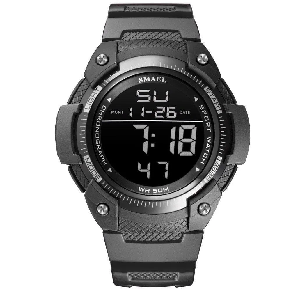 8 in 1 Waterproof Mens Led Digital Wrist Watch