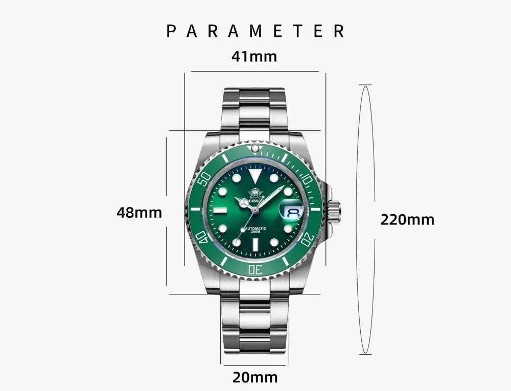 Addiesdive Submariner Homage Watches 200m Diving Super Luminous