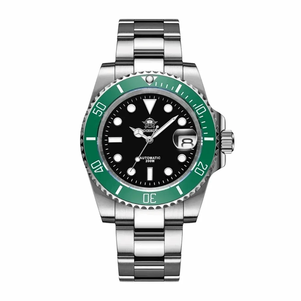 Addiesdive Submariner Homage Watches 200m Diving Super Luminous