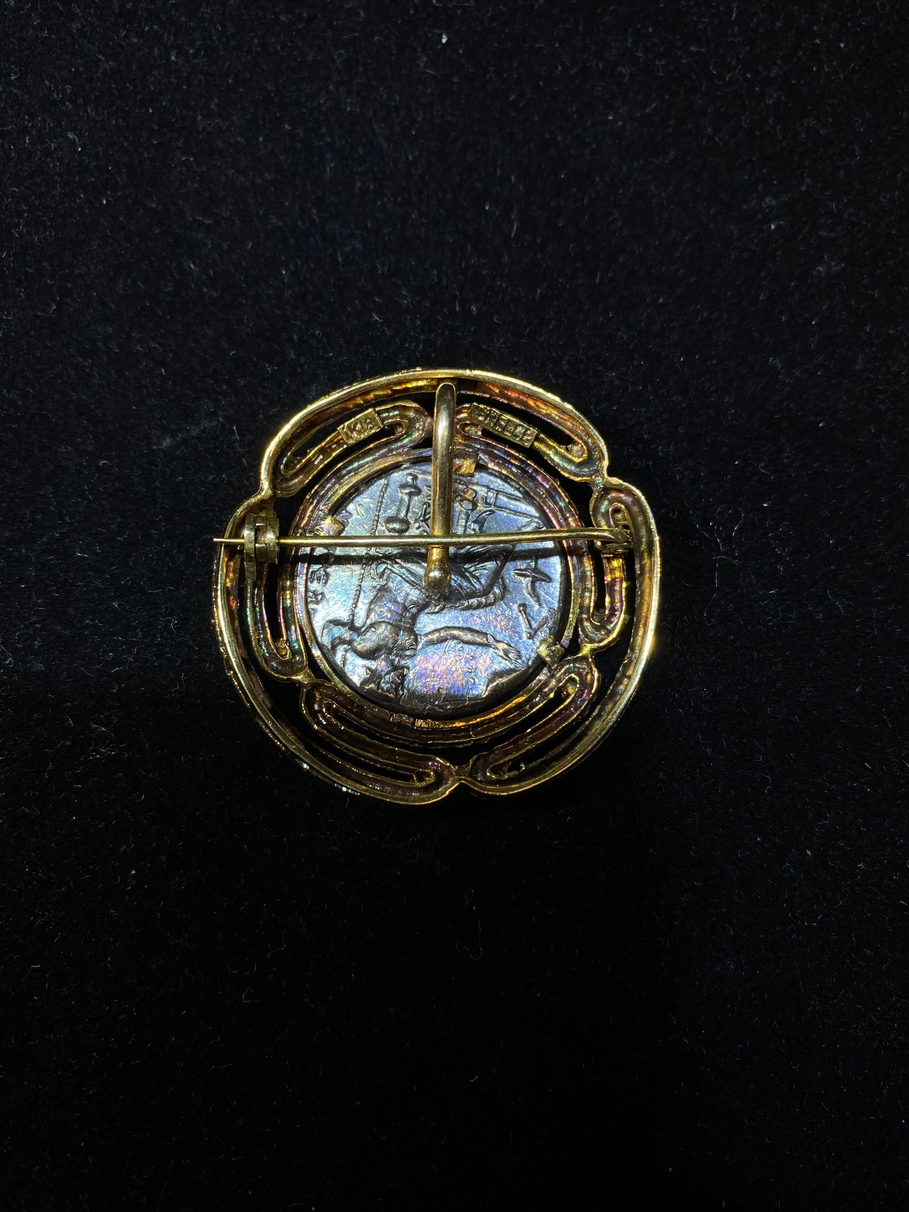 Ancient Roman Coin brooch Appraisal $15k Value}