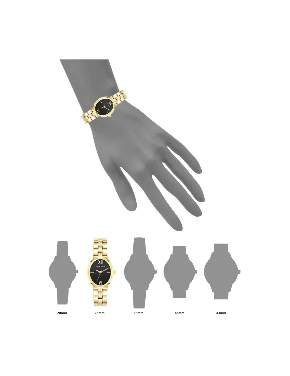 Anne Klein Minimalist Oval Case Gold Watch