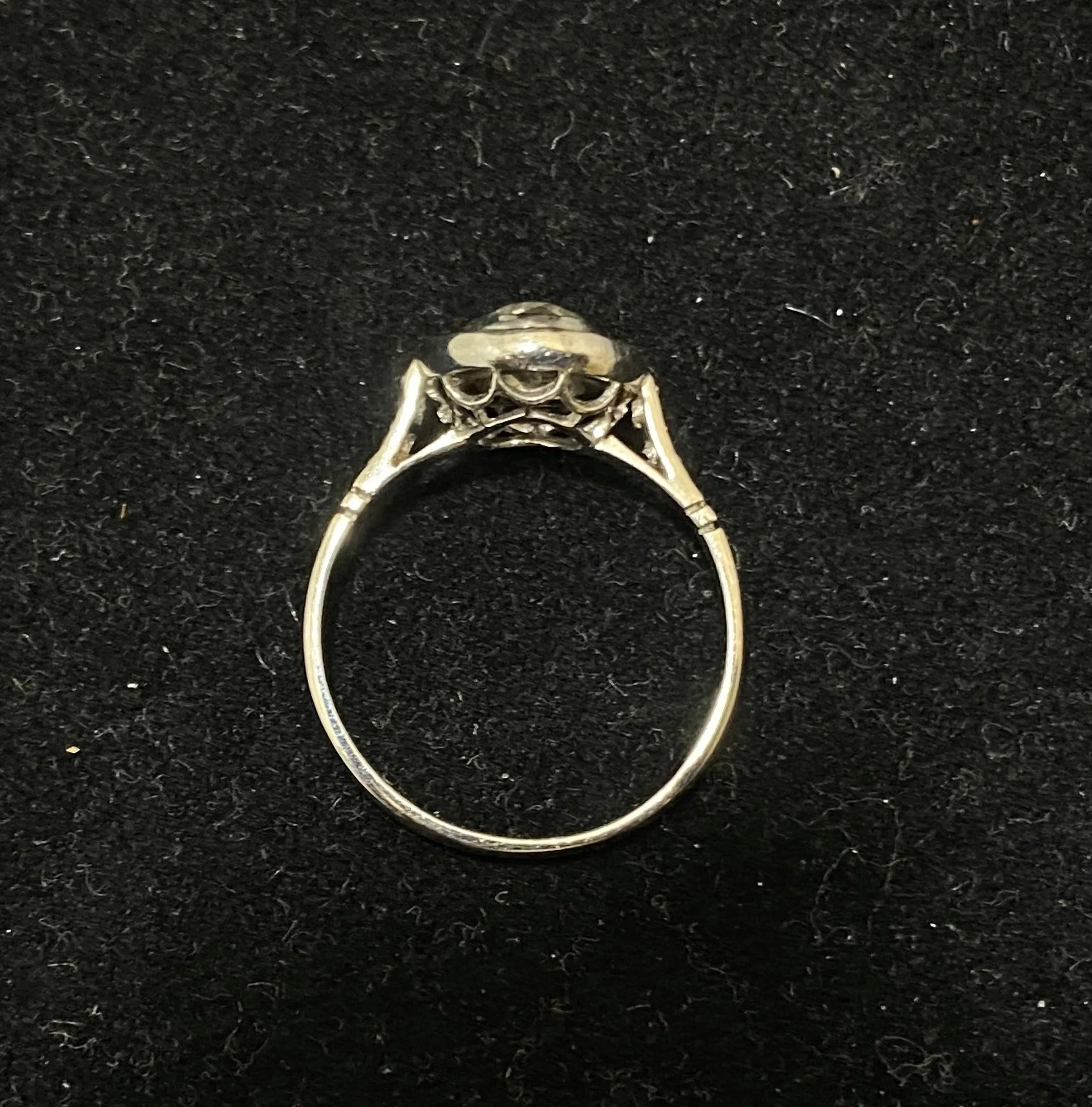 Antique Filigree Platinum Old Mine Diamond & Sapphire Ring - $20K Appraisal Value w/CoA}