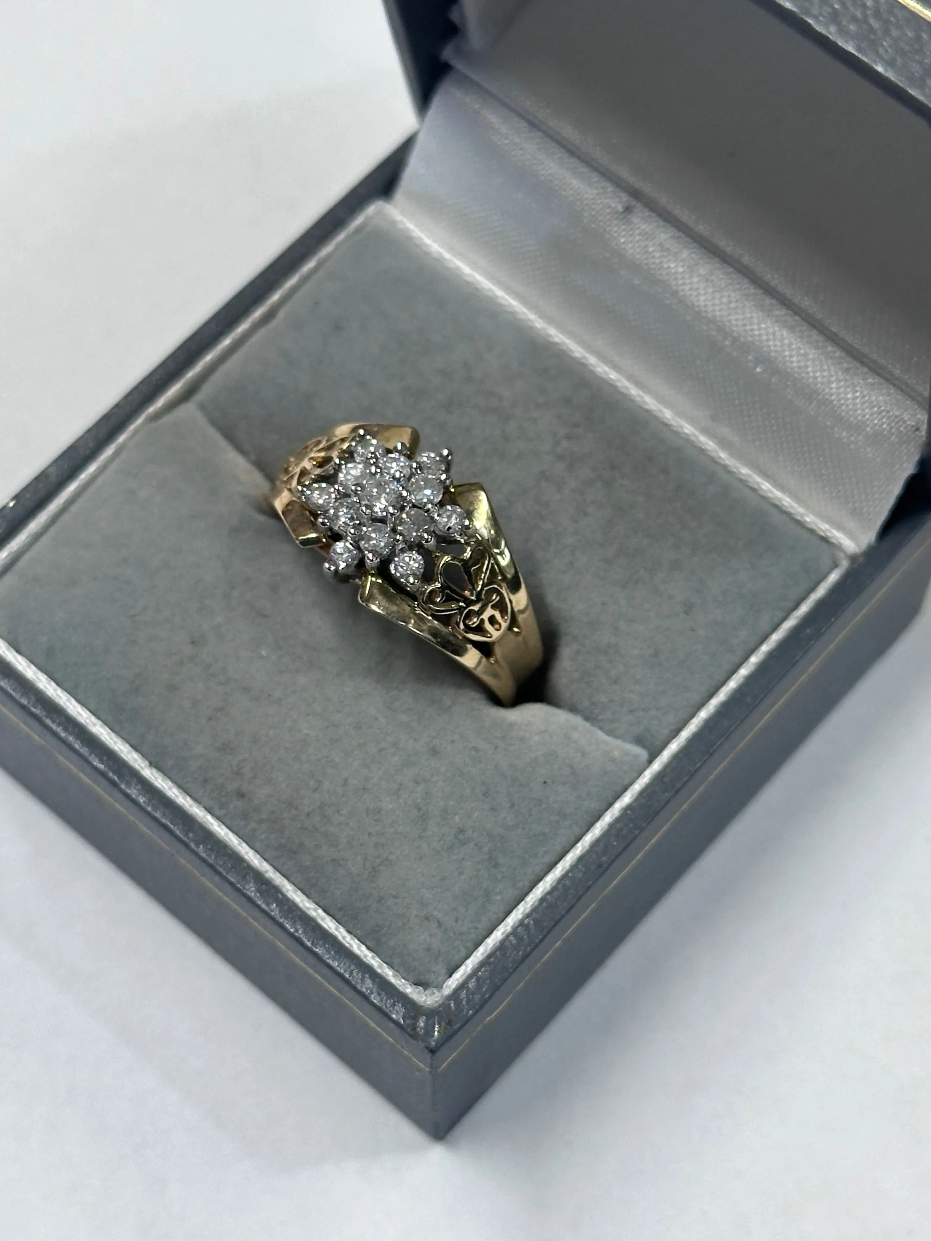 Antique Ladies' Diamond Filigree Yellow Gold Setting Ring - $7K APR w/ CoA!!!!!!
