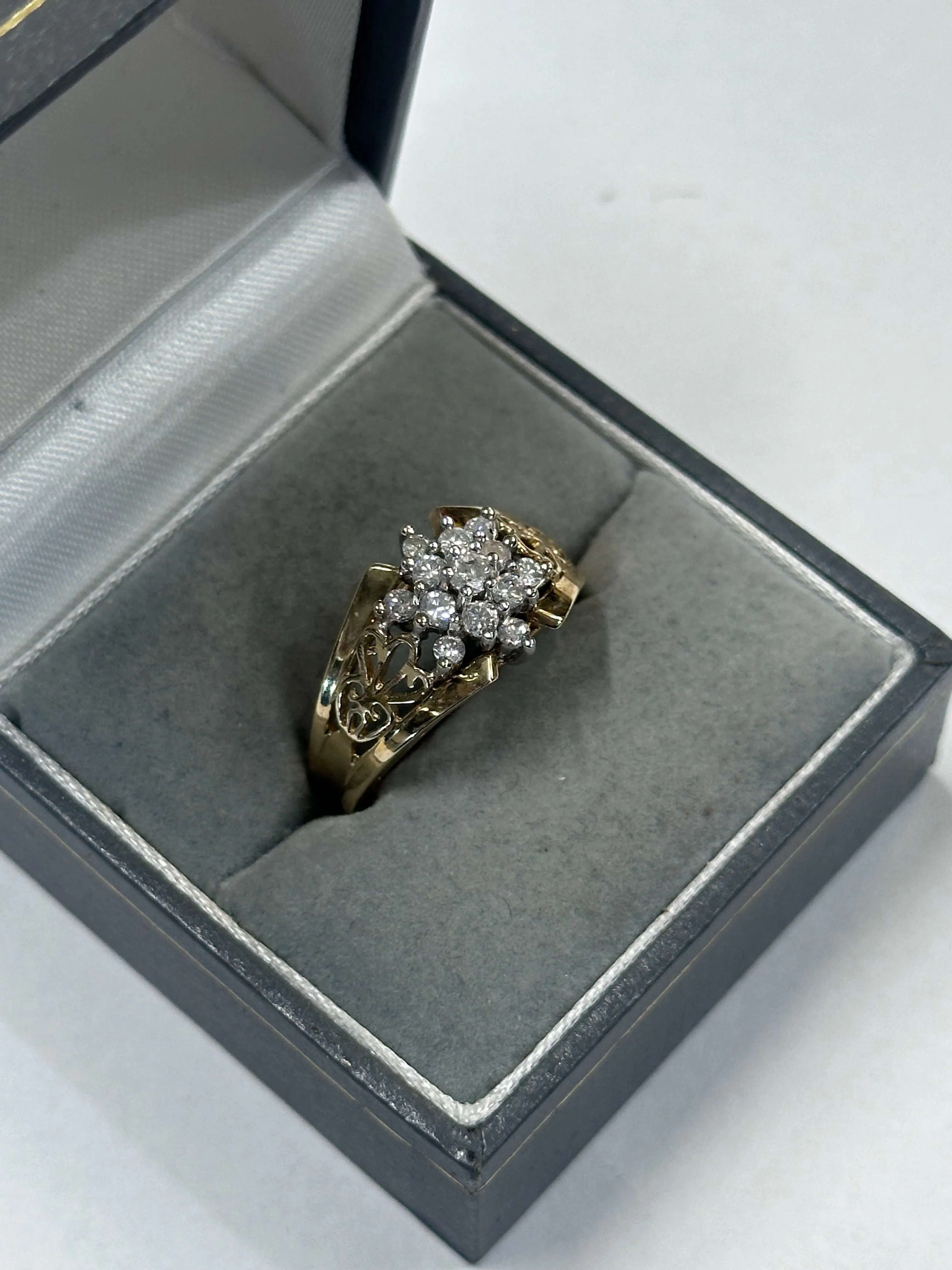 Antique Ladies' Diamond Filigree Yellow Gold Setting Ring - $7K APR w/ CoA!!!!!!