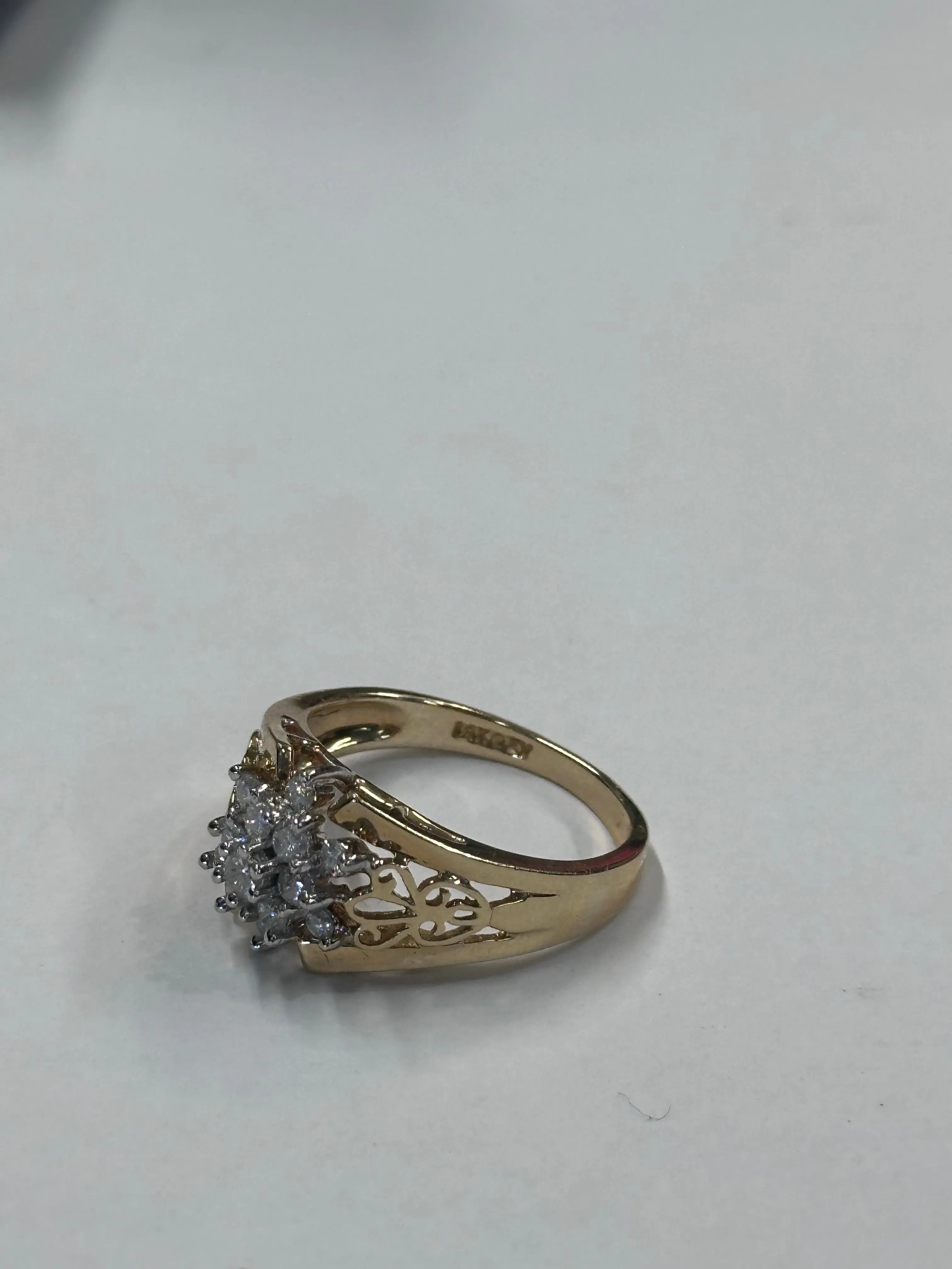 Antique Ladies' Diamond Filigree Yellow Gold Setting Ring - $7K APR w/ CoA!!!!!!