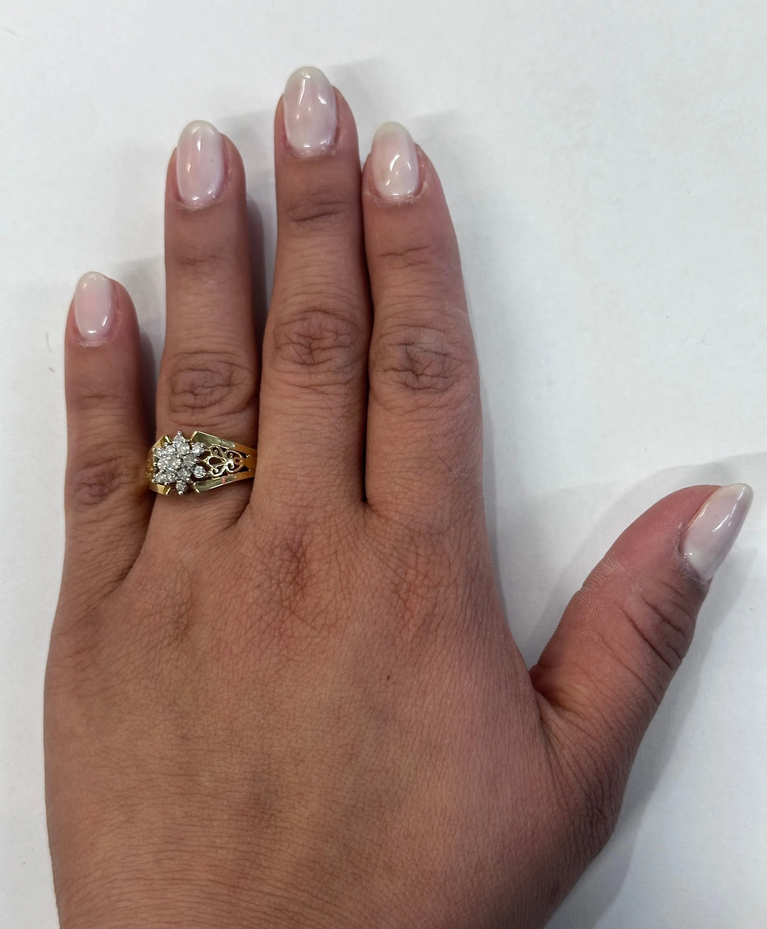 Antique Ladies' Diamond Filigree Yellow Gold Setting Ring - $7K APR w/ CoA!!!!!!