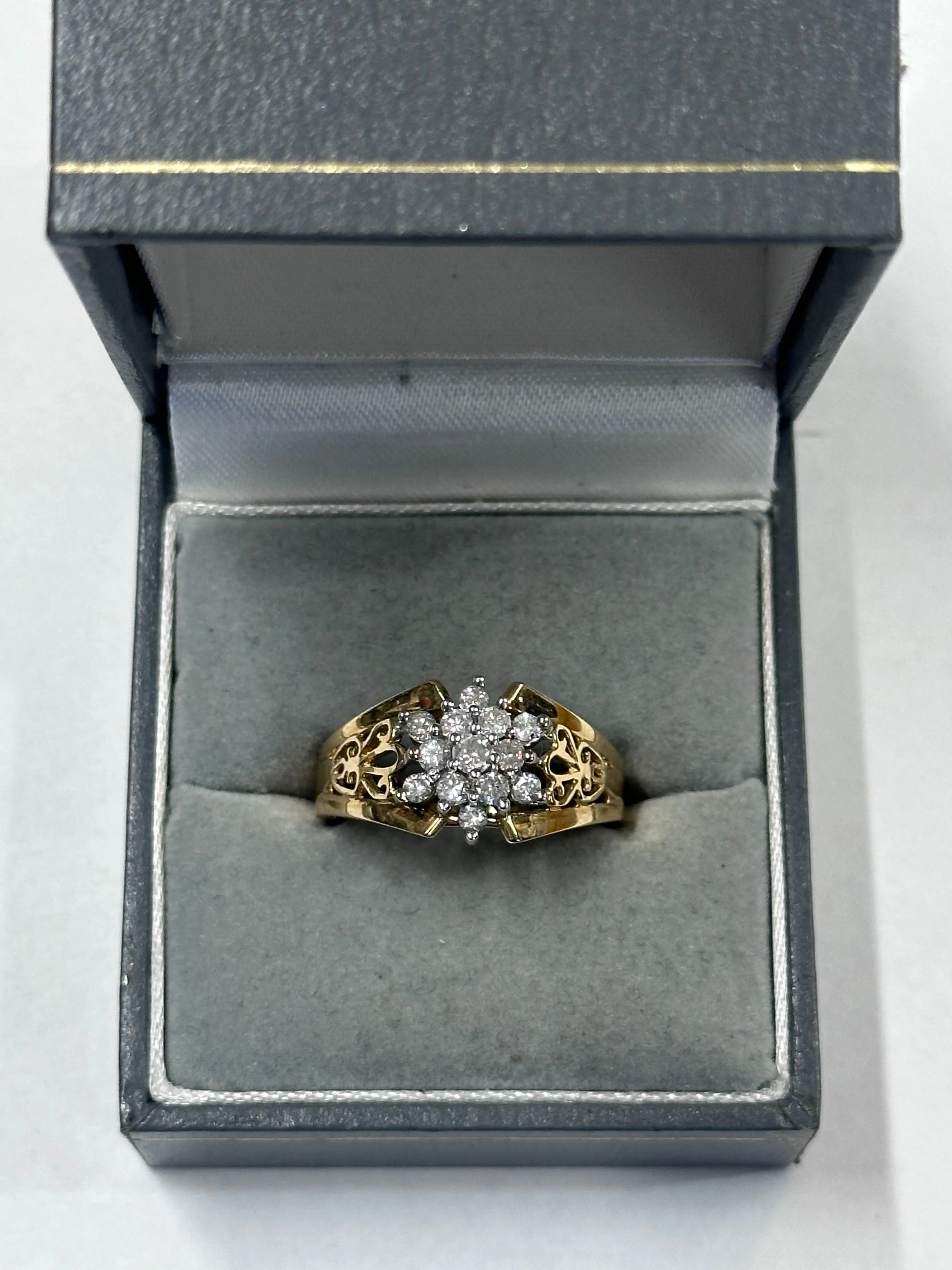 Antique Ladies' Diamond Filigree Yellow Gold Setting Ring - $7K APR w/ CoA!!!!!!