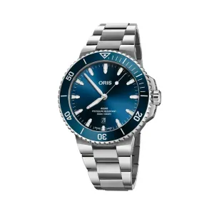 Aquis Date Blue Dial Watch, 43.5mm