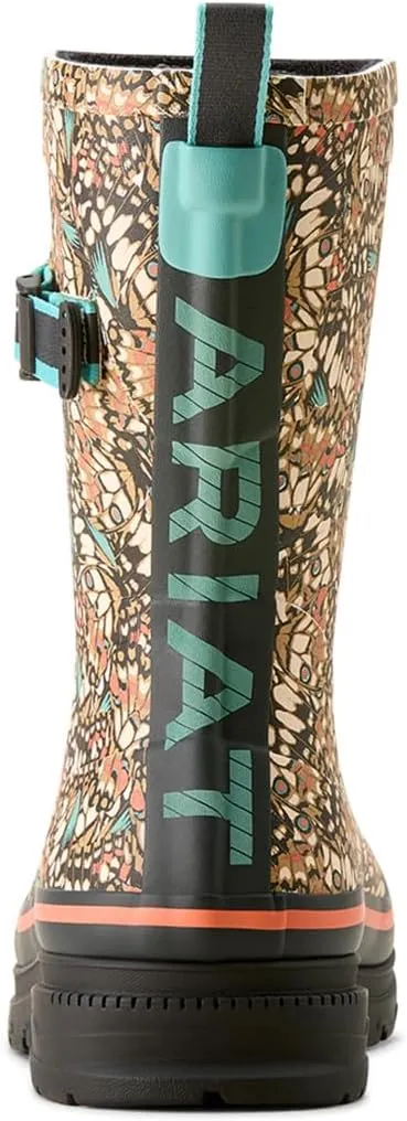 ARIAT Womens Kelmarsh Mid Butterfly Graphic Rain Casual Boots Mid Calf Low Heel 1-2" - Multi