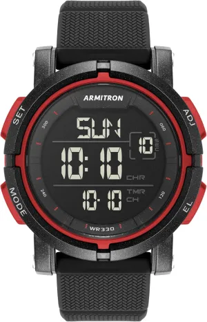 Armitron Sport Men's Digital Chronograph Silicone Strap Watch