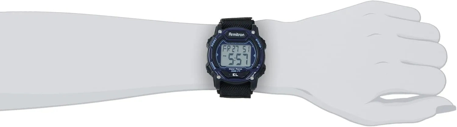 Armitron Sport Unisex Digital Chronograph Nylon Strap Watch, 45-7004