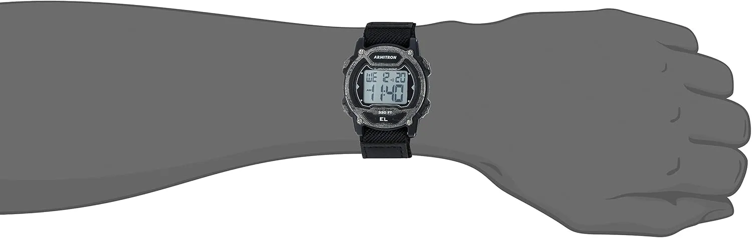 Armitron Sport Unisex Digital Chronograph Nylon Strap Watch, 45-7004