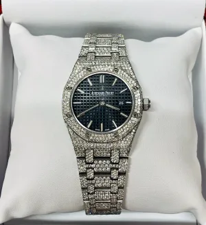AUDEMARS PIGUET Royal Oak Date w/Beautiful 1750 Diamonds Watch- $300K APR w/COA!