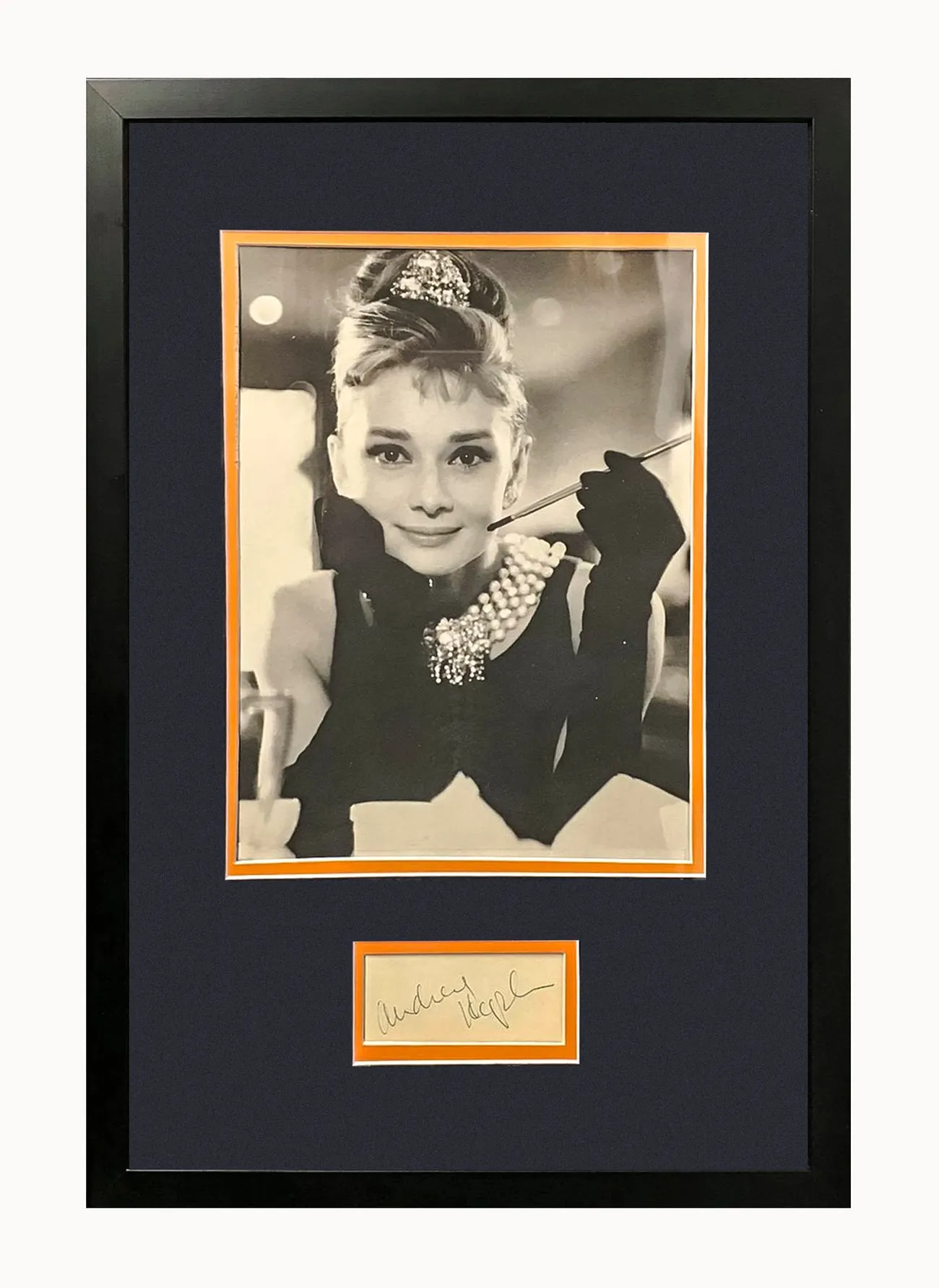Audrey Hepburn c.1960 Autographed Index Card with Portrait - $2K Appraisal Value!