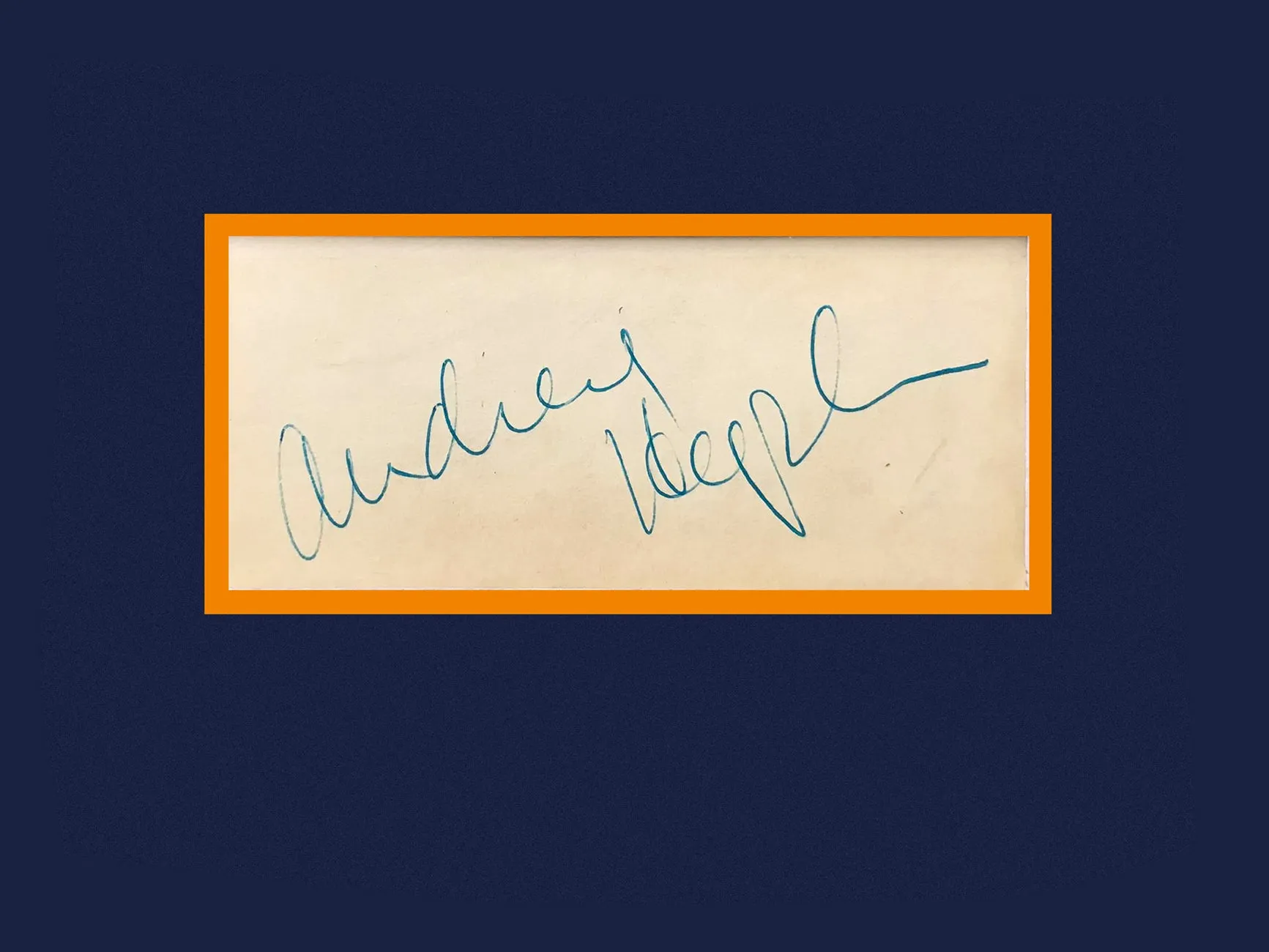 Audrey Hepburn c.1960 Autographed Index Card with Portrait - $2K Appraisal Value!