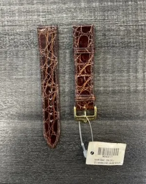 BAUME & MERCIER Brown Crocodile Leather Watch Strap - $800 APR w/ CoA!