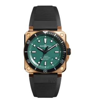 BELL & ROSS-BR 03-92 DIVER BLACK & GREEN BRONZE
42 MM BR0392-D-LT-BR/SRB