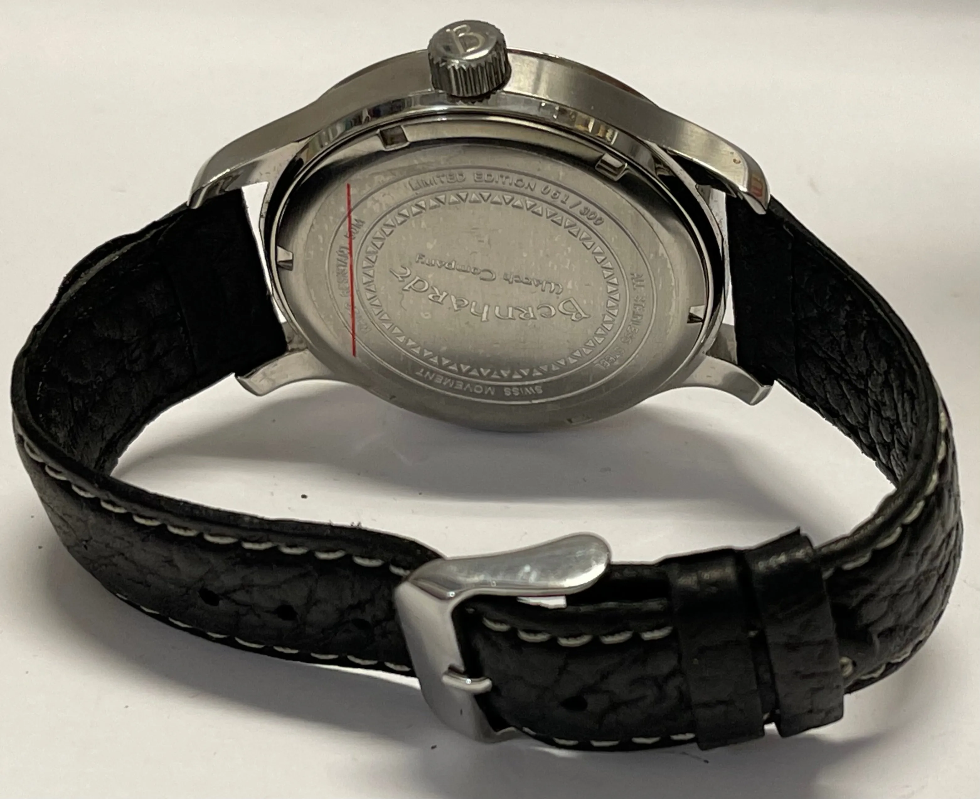 BERNHARDT Limited Edition Large Case Stainless Steel Men's Watch - $8K APR w/COA