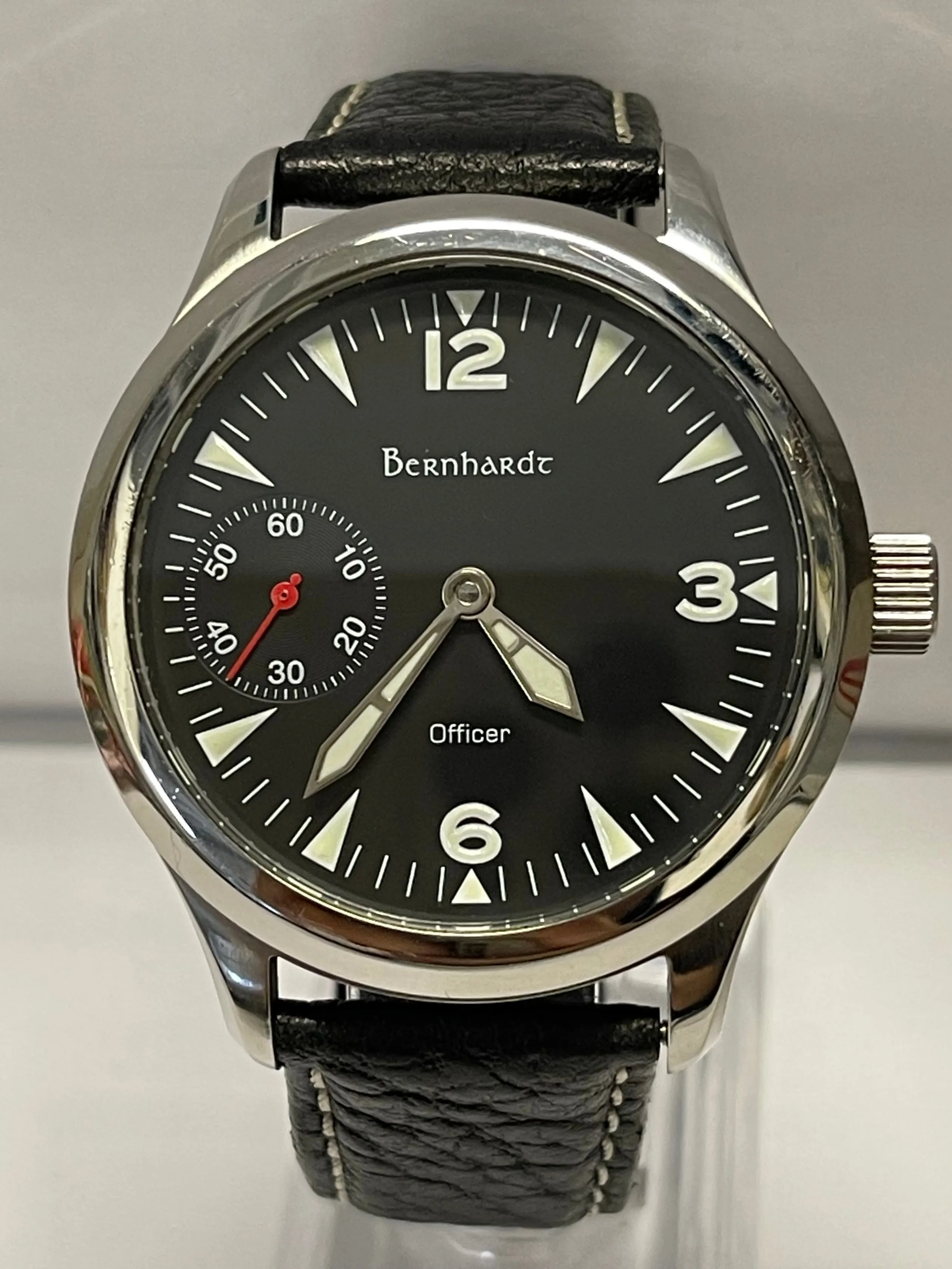 BERNHARDT Limited Edition Large Case Stainless Steel Men's Watch - $8K APR w/COA