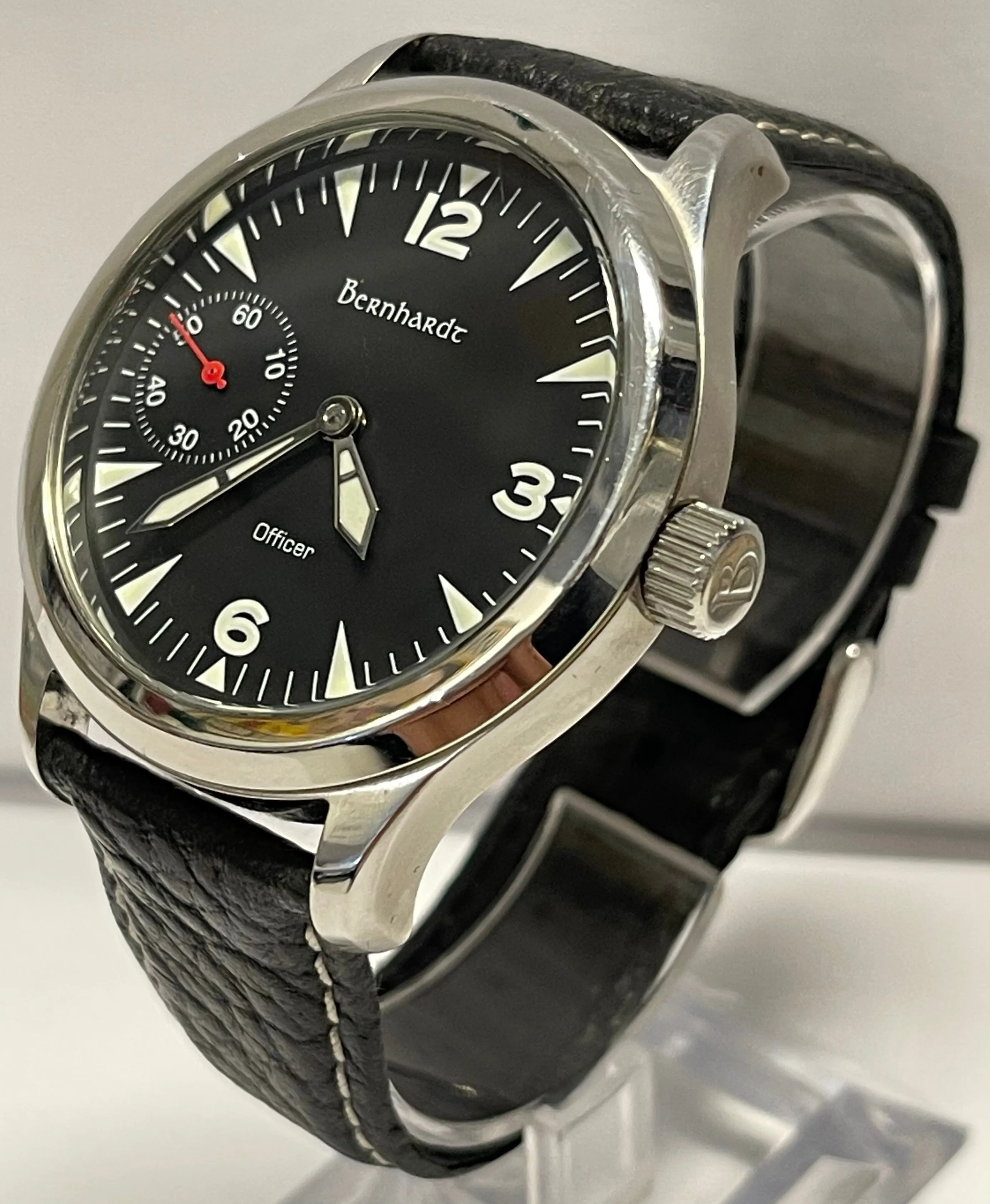 BERNHARDT Limited Edition Large Case Stainless Steel Men's Watch - $8K APR w/COA