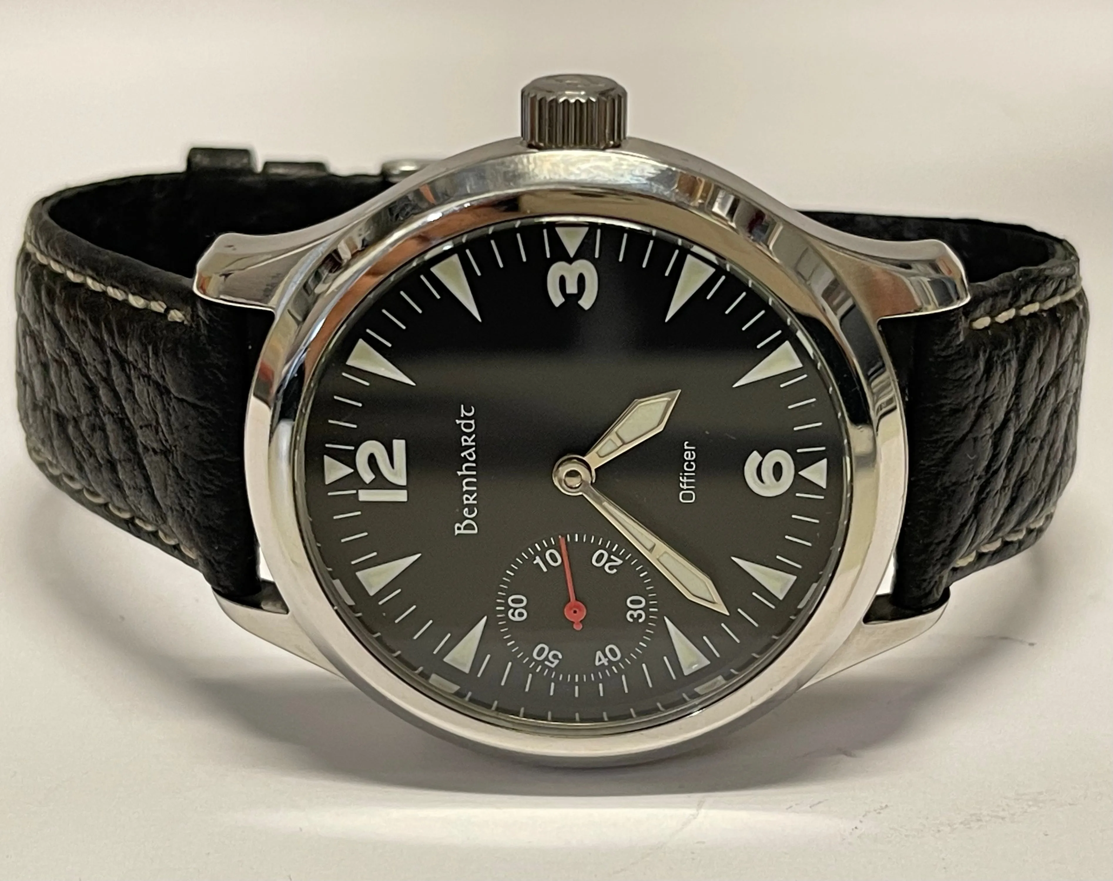 BERNHARDT Limited Edition Large Case Stainless Steel Men's Watch - $8K APR w/COA