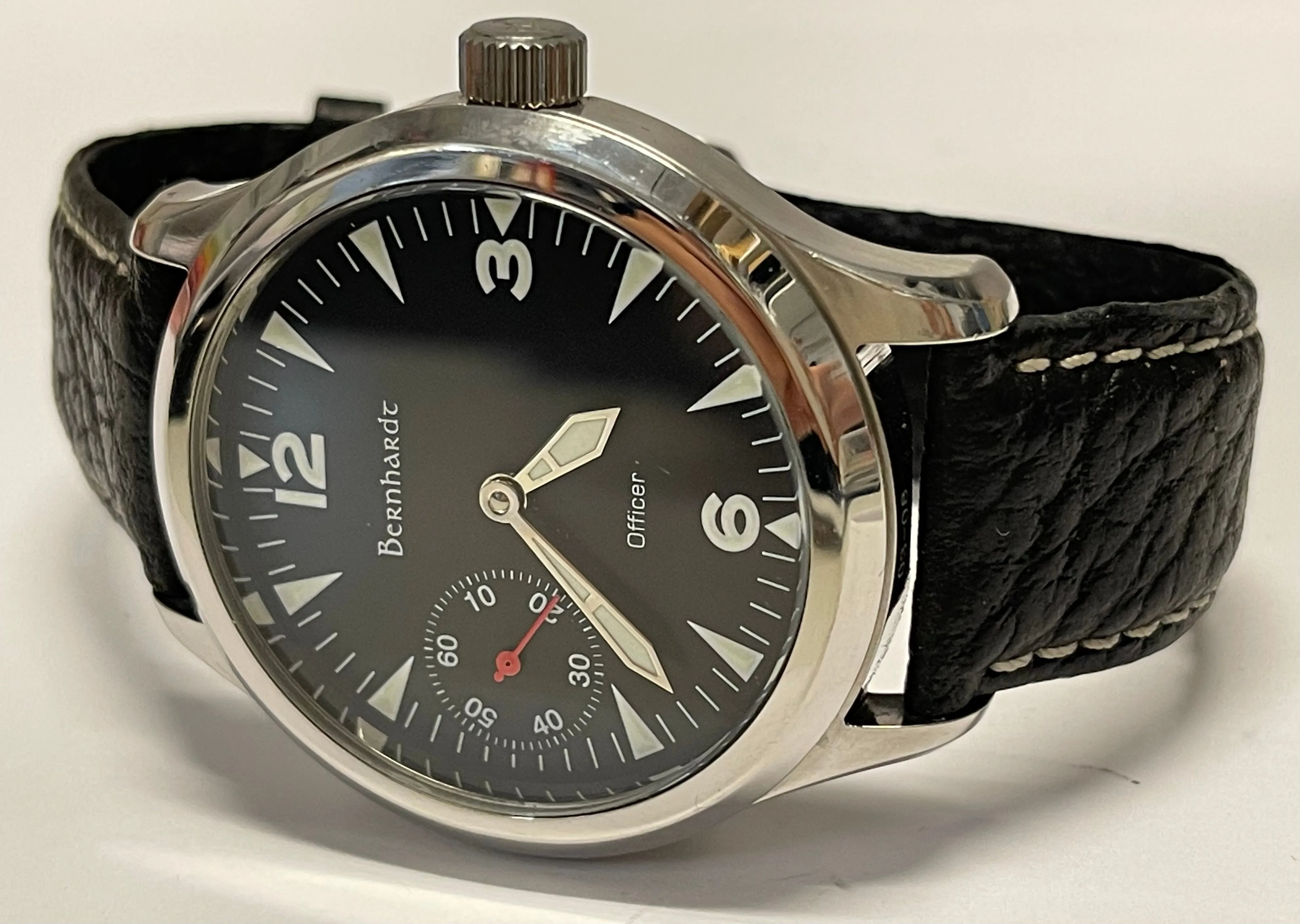 BERNHARDT Limited Edition Large Case Stainless Steel Men's Watch - $8K APR w/COA