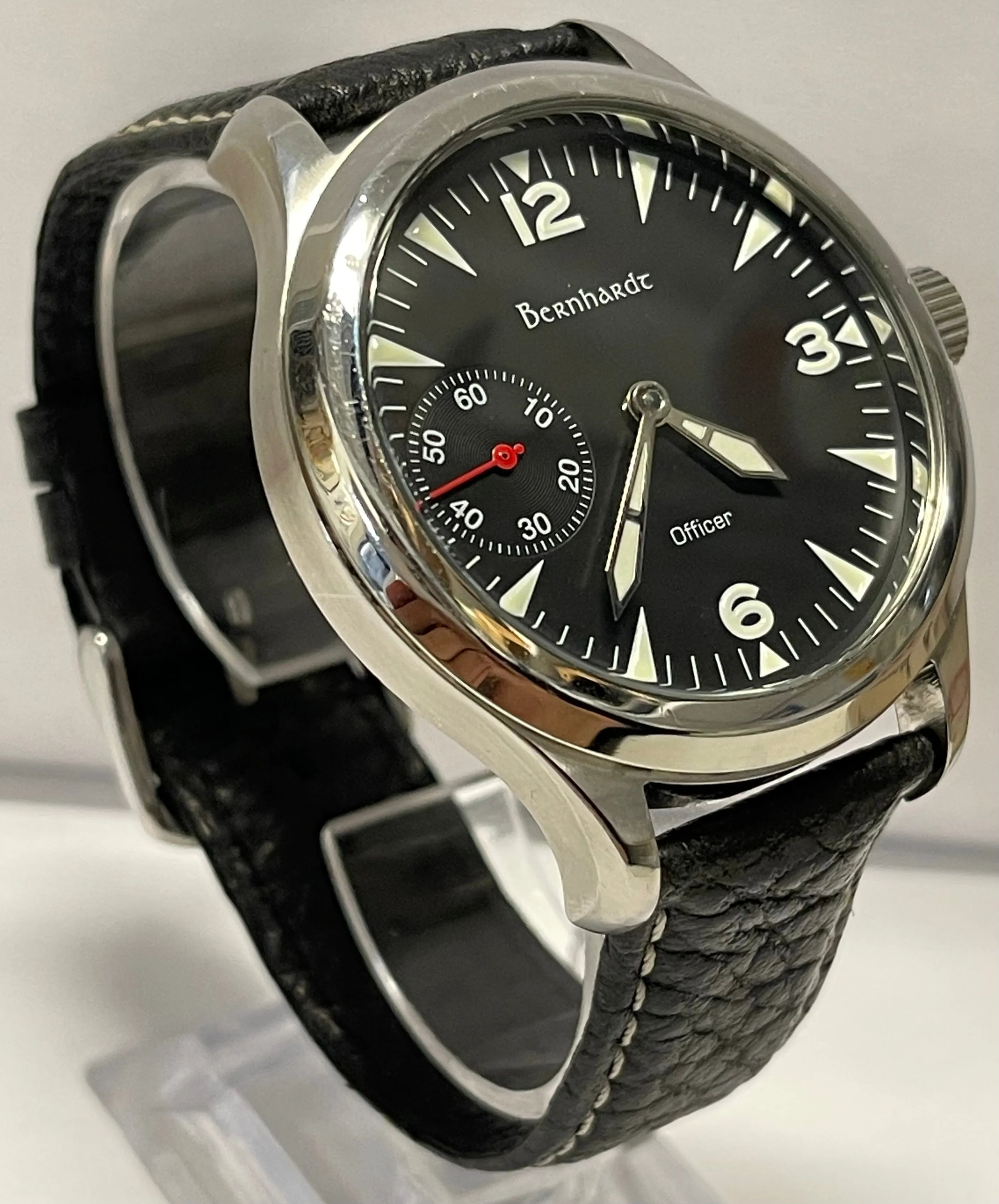 BERNHARDT Limited Edition Large Case Stainless Steel Men's Watch - $8K APR w/COA