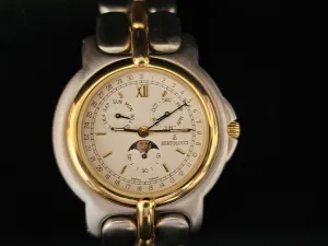 Bertolucci Large SS 18K YG Triple Calendar/Moonphase Men's Watch- $16K APR w/COA