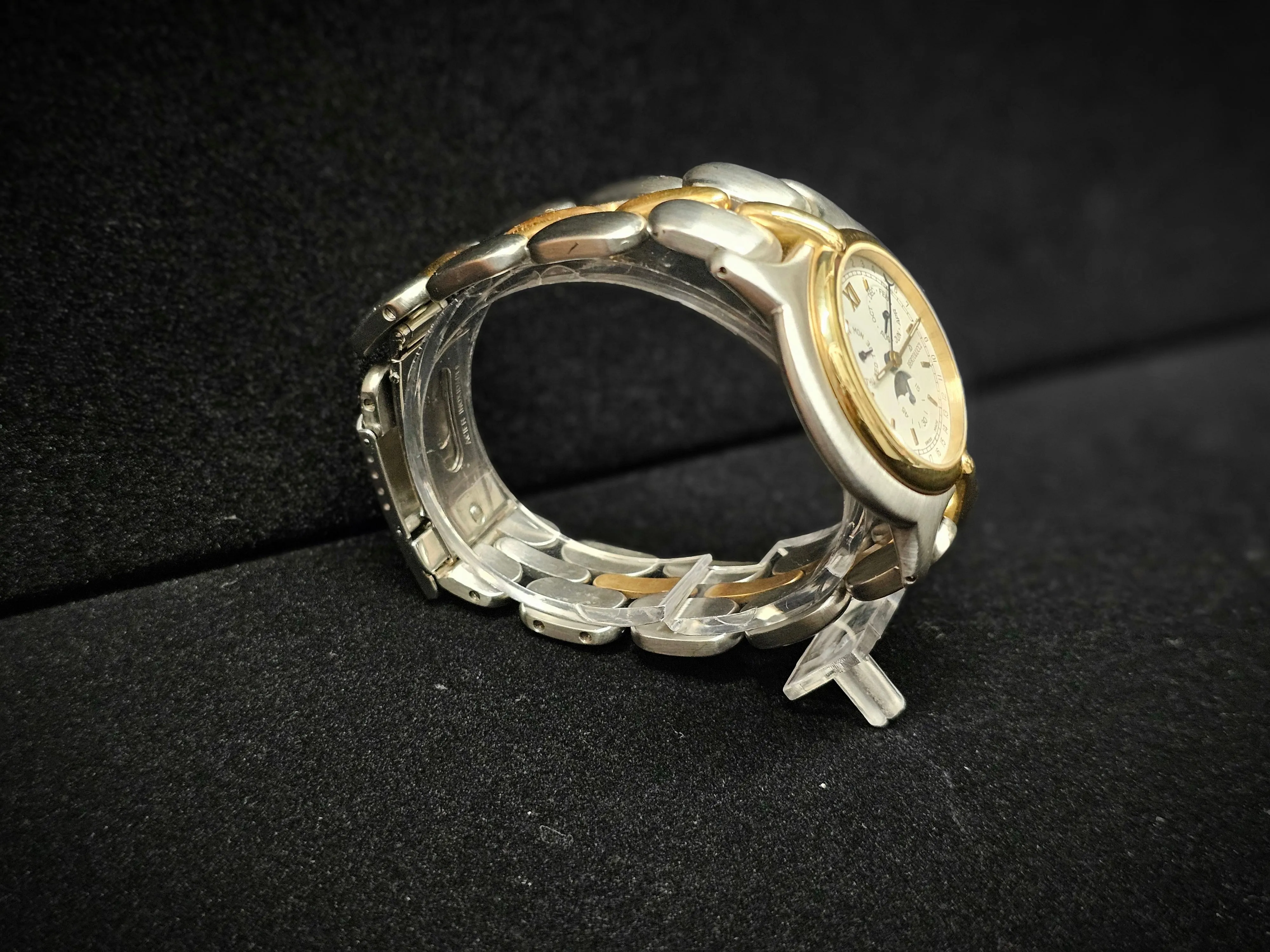 Bertolucci Large SS 18K YG Triple Calendar/Moonphase Men's Watch- $16K APR w/COA