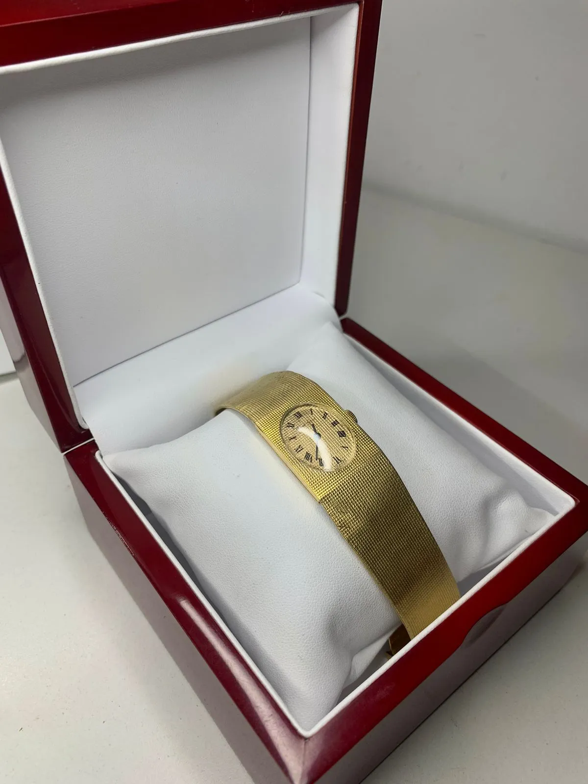 BEUCHE GIROD 18K YG LADIES WATCH CHECK DIAL ORIGINAL BRACELET - $25K APR w/ COA!