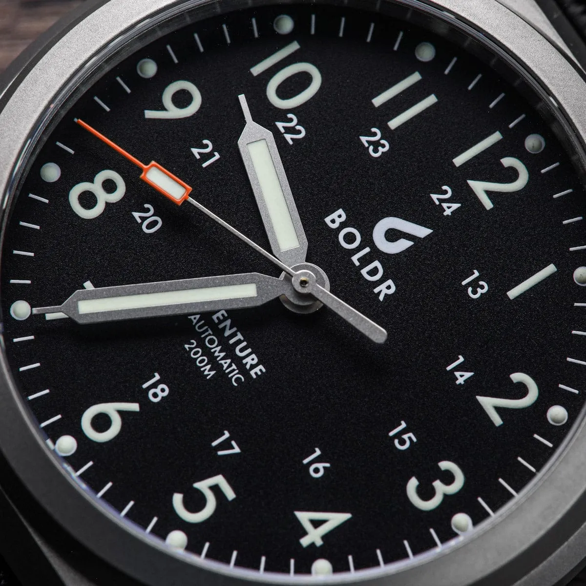 Boldr Venture Automatic Field Watch - Carbon Black