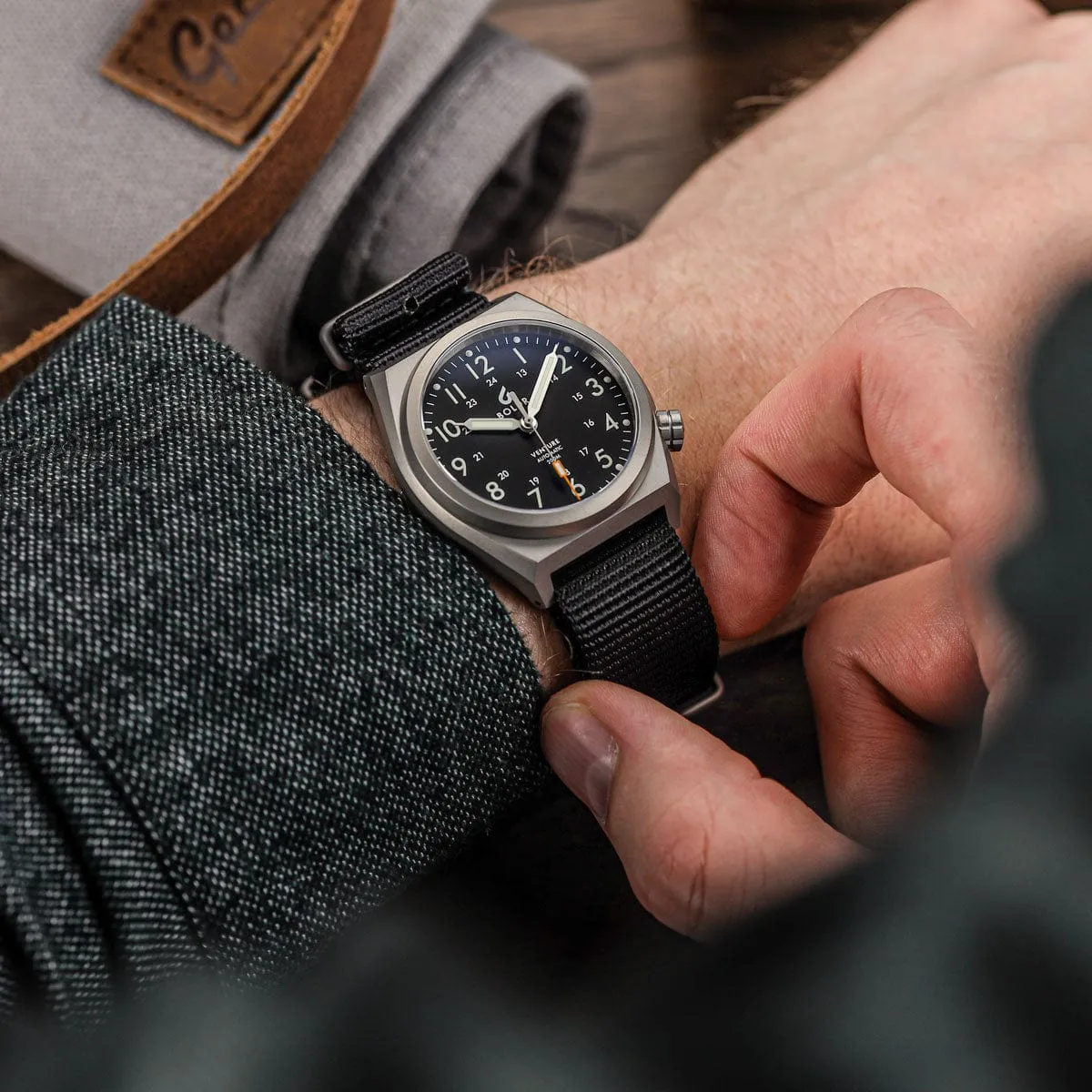 Boldr Venture Automatic Field Watch - Carbon Black