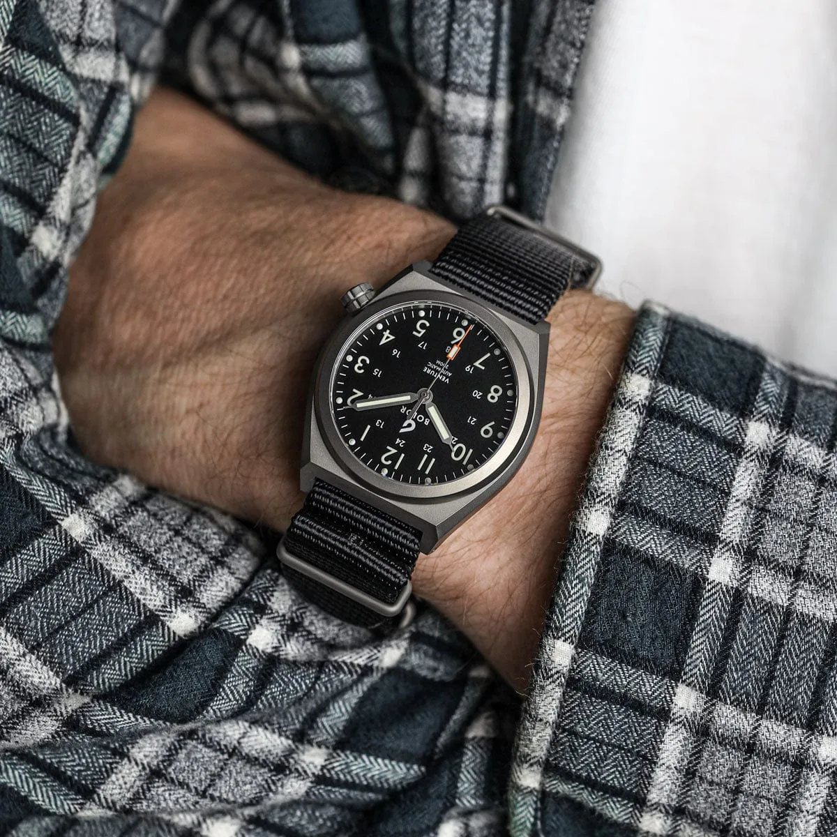 Boldr Venture Automatic Field Watch - Carbon Black
