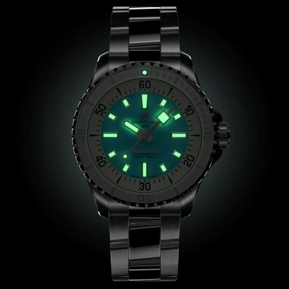 Breitling Superocean 36mm Turquoise Dial Automatic Ladies Watch A17377211C1A1